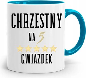 Keresztelői Bögre Kék Ajándék fényképes nyomtatással