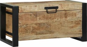 vidaXL Tárolódobozok tárolóval Barna 60 x 30 x 30 cm Tömör mangófa