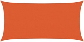 vidaXL narancssárga négyszögletű HDPE napvitorla 160 g/m² 3x6 m