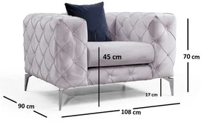 Fotel EUGEN világosszürke