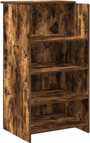 vidaXL recepciós pult füstös tölgy 55x50x103,5 cm szerelt fa
