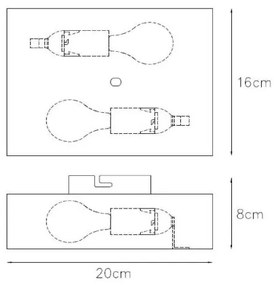 Lucide 12219/02/30 - Fali lámpa OVALIS 2xE14/9W/230V