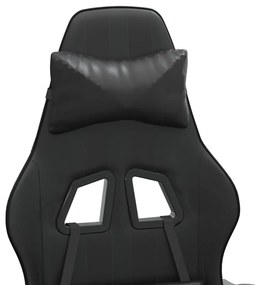 fekete műbőr forgó játékszék