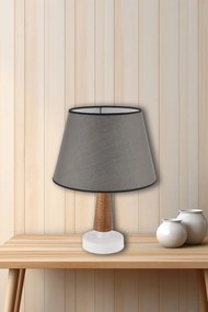 Fém éjjeli lámpa, szürke-barna, 20 cm – TR390FLH2725