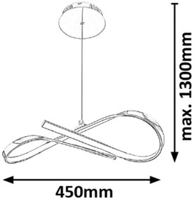 Rabalux 2188 - LED Csillár zsinóron ANIELA LED/20W/230V