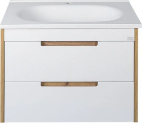 TMP GOLDY 75 fali fürdőszobabútor - öntött műmárvány mosdóval - 75 x 50 x 51 cm