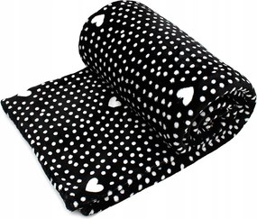 Takaró Pléd Ágytakaró Meleg Puha 150X200 Fekete Kapa