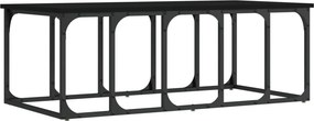 vidaXL fekete szerelt fa dohányzóasztal 100 x 50 x 35,5 cm