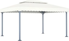 vidaXL krémszínű alumíniumpavilon 400 x 300 cm
