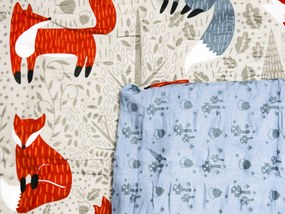 Krepp ágyneműhuzat gyerekágyhoz Renforcé FOXIVA szürke Ágyneműhuzat mérete: 45 x 65 cm | 90 x 140 cm