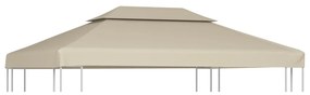 vidaXL bézs csere pavilon ponyvatető 310 g / m² 3 x 4 m