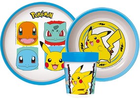 Pokémon Original Team csúszásmentes étkészlet, micro műanyag szett