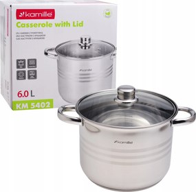 Hagyományos fazék Kamille 6,0 l rozsdamentes acél 24 cm fedővel