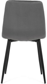 CT-V5081 GREY4 szürke bársony étkezőszék