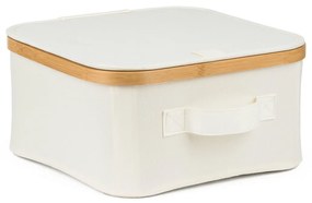 G21 tárolódoboz 30 x 30 x 15 cm, bambusz, fedéllel, bézs