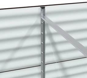 Kerti Emelt Ágy Barna 240x80x81 cm Horganyzott Acél