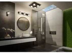 Ledvance -LED Fürdőszobai mennyezeti lámpa ORBIS FLAME 4xLED/5,5W/230V IP44 fekete