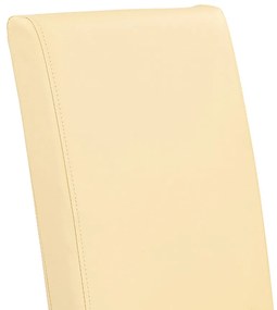 Kelly bőr étkezőszék bézs színben