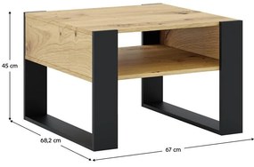 Dohányzóasztal Corosta 2 (artisan tölgy + fekete) . 1097158