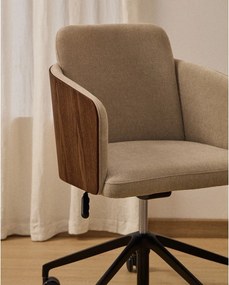Barna kárpitozott irodai szék Madai – Kave Home