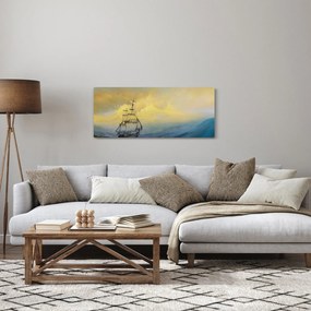 Kép - Egy hajó festménye a tengeren (120x50 cm)