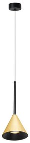 Csillár zsinóron CONE 1xGU10/10W/230V arany/fekete