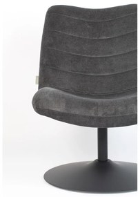 Sötétszürke bársony fotel Bubba – Zuiver