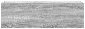 szürke sonoma szerelt fa fali fürdőszobaszekrény 100x25x30 cm