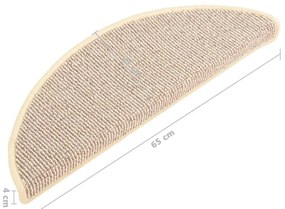 15 db fehér-barna lépcsőszőnyeg 65 x 21 x 4 cm