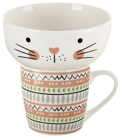 Orion porcelán bögre tállal Cat, 0,35 l