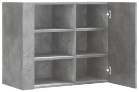 betonszürke szerelt fa faliszekrény 75 x 35 x 60 cm