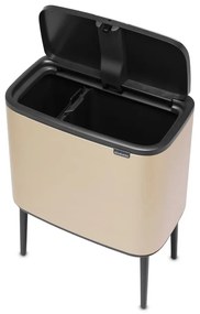 Aranyszínű acél érintésre nyíló szelektív szemetes 34 l Bo Touch Bin – Brabantia