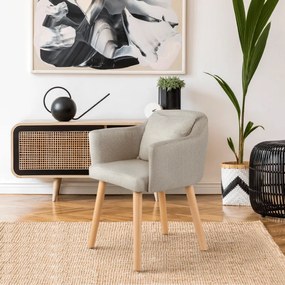 Dizájnos fotel, bézs minta, DIPSY