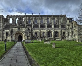 Poszter 50x40cm Történelmi Malmesbury apátság Cotswolds, Assaf Frank