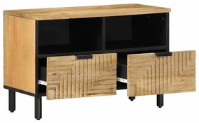 barna tömör mangófa TV-szekrény 70x33x46 cm