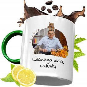 Máté Morawiecki Zöld Bögre Ajándék, fényképes nyomattal