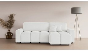 Fehér kinyitható sarokkanapé (variálható) Luki – Ropez