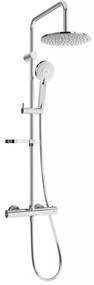 Mexen KX40 fali zuhanykészlet esőztető fejjel és termosztátos csapteleppel, króm - 771504091-00