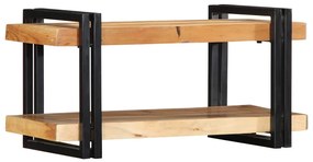 fali polc 70x33x35 cm tömör fa akácfa