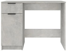betonszürke színű szerelt fa íróasztal 100 x 50 x 75 cm