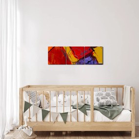 Absztrakciós kép (órával) (90x30 cm)