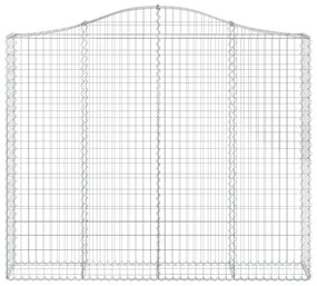 2 db íves horganyzott vas gabion kosár 200x30x160/180 cm