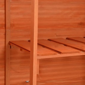 fa kerti fészer 128x42x91 cm