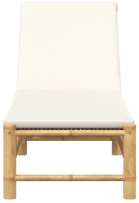 Bambusz napozóágy párnákkal 55x199x30 cm