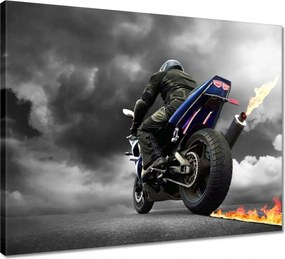 Vászonkép 50x40 Kék versenyautó Motor