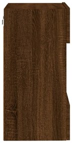 barna tölgyszínű fali TV-szekrény LED-del 40x30x60,5 cm