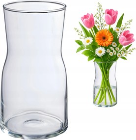 6 x Homokóra Alakú Virág Váza Átlátszó Üveg 17 cm LWZ38