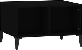 vidaXL fekete szerelt fa dohányzóasztal 60x50x36,5 cm