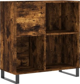 vidaXL füstös tölgy színű szerelt fa hanglemezszekrény 84,5x38x89 cm