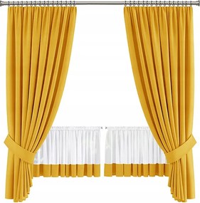 Bella kész függöny és drapéria szett sárga